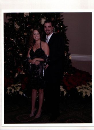 Mt wife Stacy and I at her Christmas party.