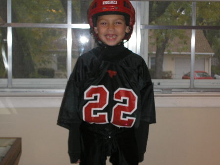 Dylan before a game.