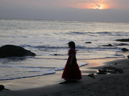 Miranda at the beach.  Malibu, Ca.