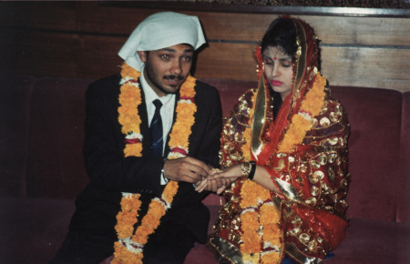 Engagement Ceremony - Raj and I, December 1993