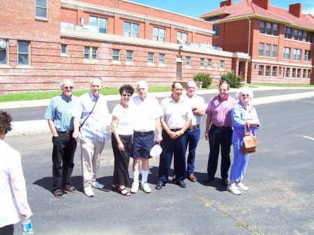 Classmates in front of THS during tour