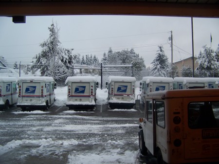 snowy day at the post office