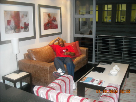 Chillin in apt. in South Africa