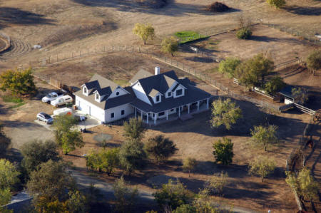 View of our home from the Sky.