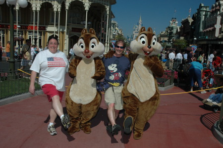 Disney, with chip and dale