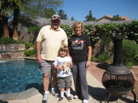Jake with Grandpa & Grandma 2008 in Las Vegas