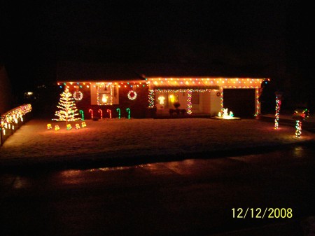 My house decorated for Christmas