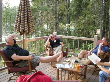 Fun on the deck at Priest Lake