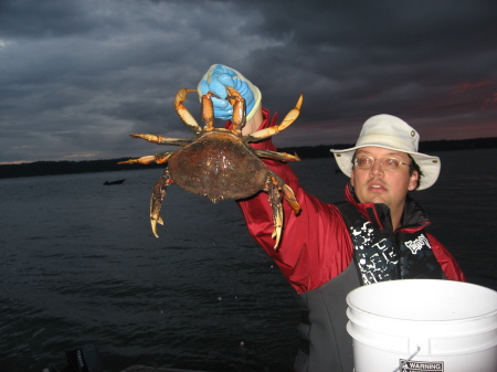 Dave caught a large crab
