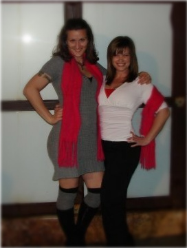 My friend Mel and I after our Christmas Party