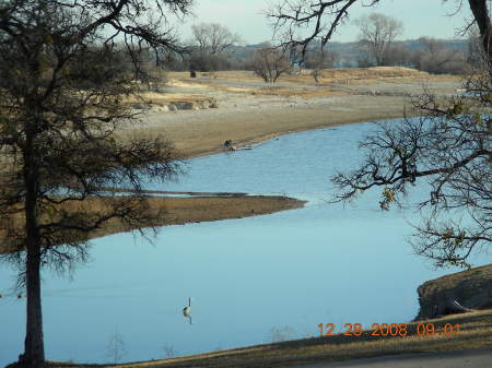 me and Buddy (my dog) at Benbrook Lake