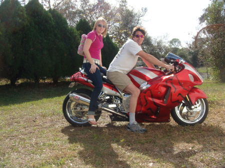 ashley (daughter) and me on my HAYABUZA Rocket