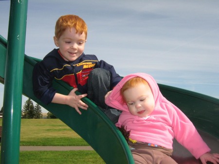 Our two little red heads - summer '08