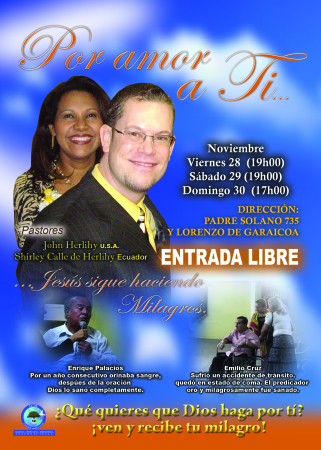 a flyer for a recent service we did in Ecuador