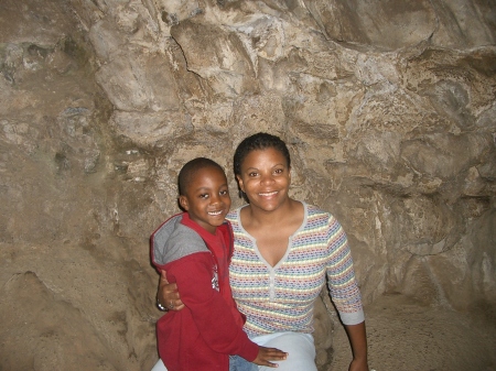 Joshua and I after we repelled in a cave