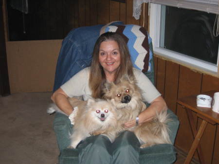 Me and my 2 Pomeranians