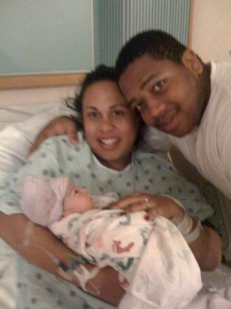 My daughter Tessa, Darren, and baby Kiana