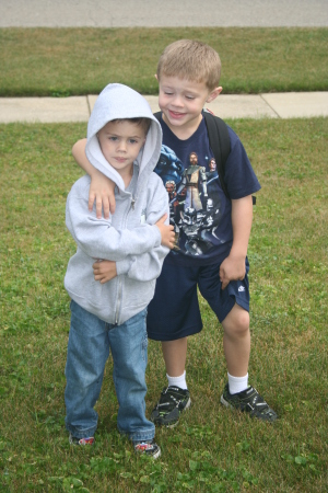 My Boys coming home from school
