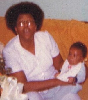 Mom and my baby Rayel (now 32)