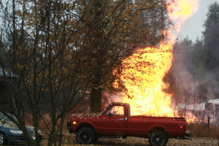 John's truck on fire..heehee