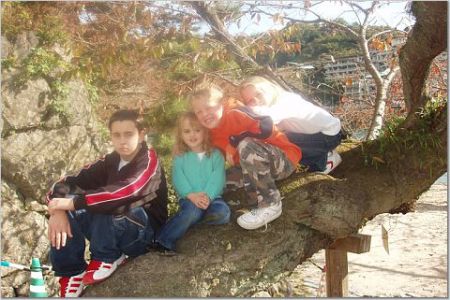 My kids in 2005 in Japan