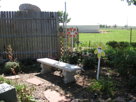 back yard bench