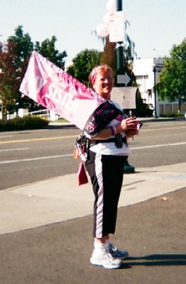 Proudly carrying Sister flag.