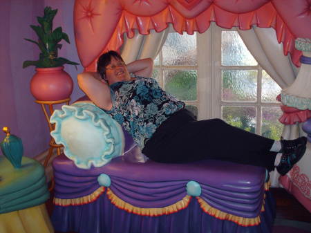 Chillin' on Minnie's chaise lounge