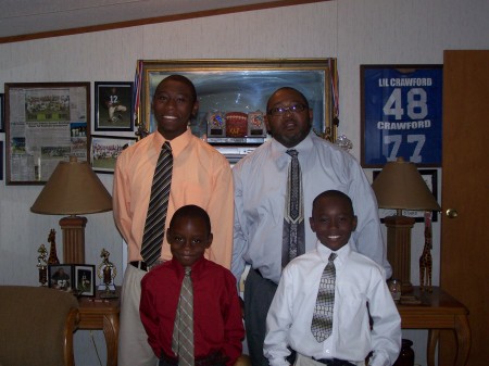 My husband, two sons, and step-grandson