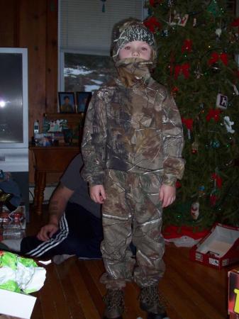 My 7 year old Luke set to go hunt
