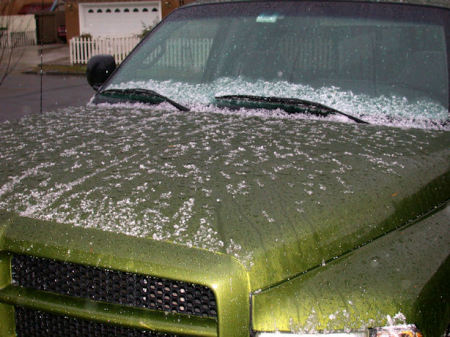 my truck w/hail