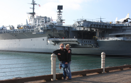 Doug and I and the USS Midway