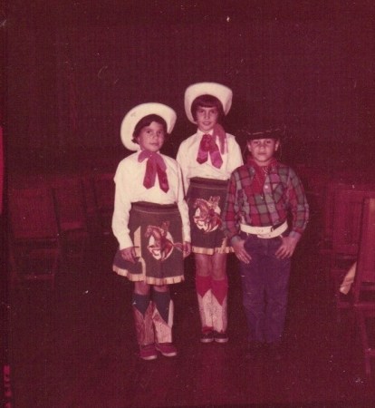 Alba, me and Rodney as cowboys