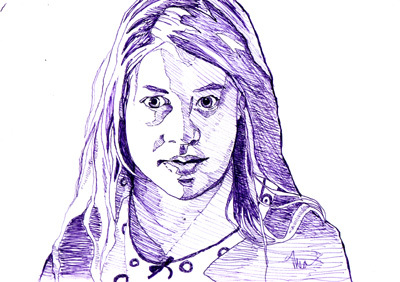 Maud ink portrait