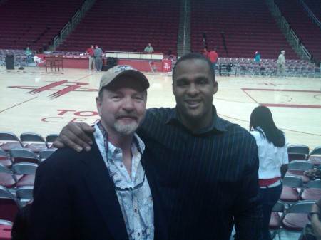 With Glen Davis after Rockets vs. Celtics game