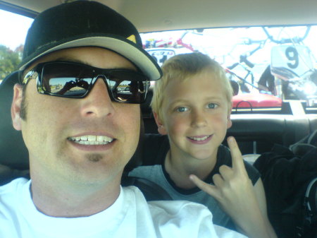 Me and Mitch on the way to the races