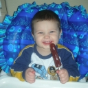 Alex (1) enjoying a popcicle!