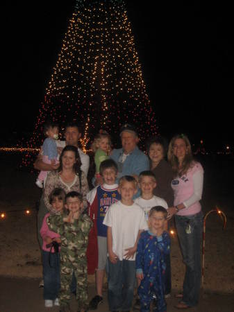 my crazy family walking the park at christmas.