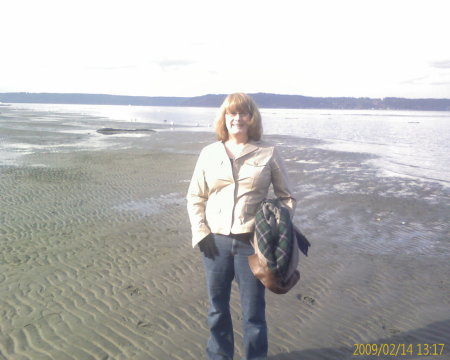 Valentine's walk on the beach