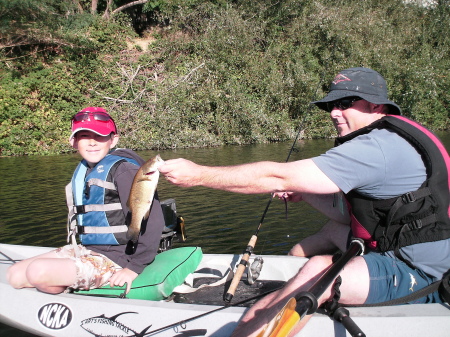 Son Drew (11) and I on the Russian River