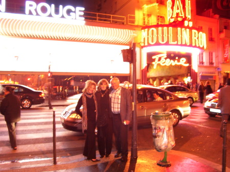 Moulin Rouge, Paris with my sister & father