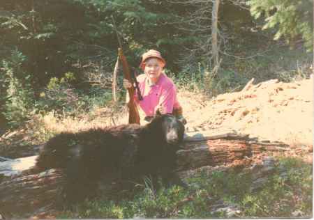 My sister Zora and her bear.