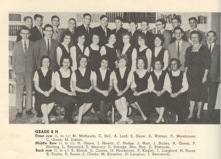 Grade 8 (1961-62)
