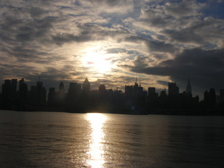 NYC skyline from the fairy ride. Wehawken to N