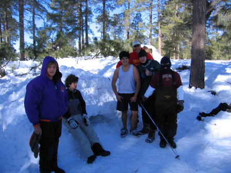 Snow camping at Wood Lake, AZ