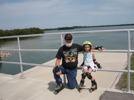 Blading with grandaughter