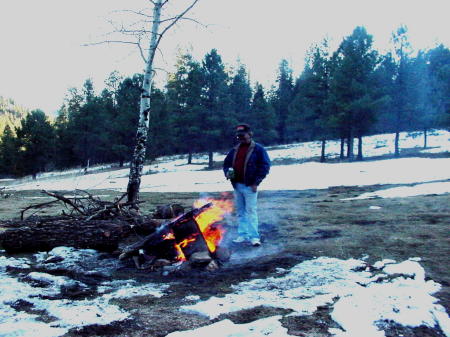 Camping and  drinking beer