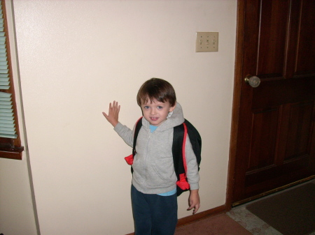 Andrew's first day at pre-K