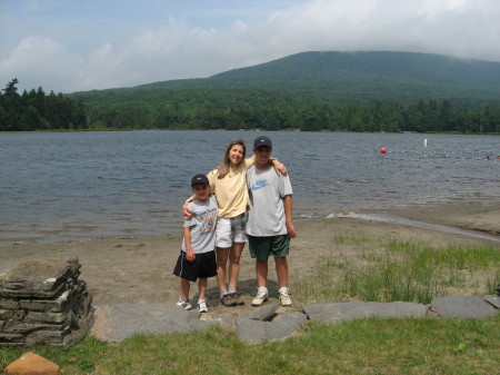 wife and kids on vacation