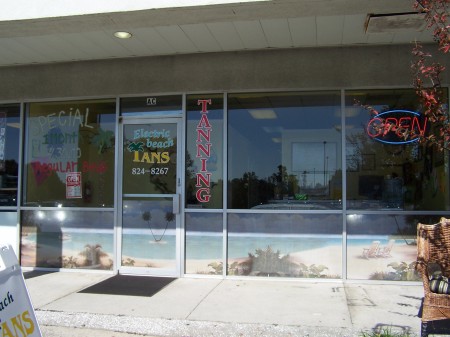This is the front of my tanning salon